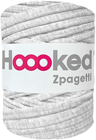 Very light grey Hoooked Zpagetti t-shirt crochet yarn (large roll)