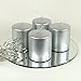 Produktbild Stumpenkerzen Safe Candles 100/80 silber 4 Stück von Wenzel