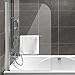 Produktbild Homelux Badewannenaufsatz Badewannenfaltwand Faltduschwand (B x H) 80 X 130 cm, Sicherheitsglas 6 mm mit Lotuseffekt