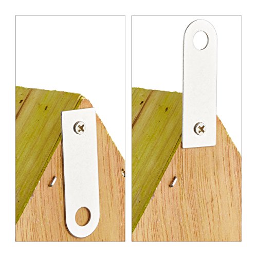 Relaxdays Insektenhotel für Wildbienen, Marienkäfer, Florfliegen, für Balkon, Garten, HxBxT: 40 x 27,5 x 7cm, Holz, grün - 5