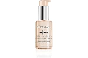 Kérastase, Curl Manifesto, Huile Nutrition Multi-Usages Cheveux et Cuir Chevelu, Pour Cheveux Frisés & Crépus, Huile Sublime Repair, 50 ml