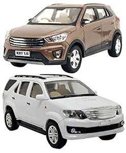 Jack Royal 2 Combo Pull Back Fortuner & Kreta Toy Car (Color May Vary as Per The Stock)