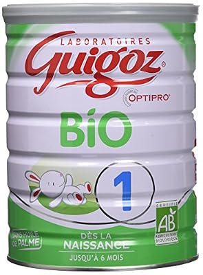 Guigoz Bio 1 Optipro Dès la Naissance Lait Infantile 1er Âge en Poudre de 0 à 6 Mois 800 g - Lot de 3