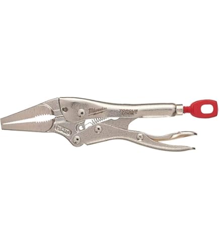 Stanley 084812 Locking Pliers - 7-inch (170mm) Long Nose, Chrome Plated, Forged Jaws For Maximum Grip & Durability 4 thumbnail image