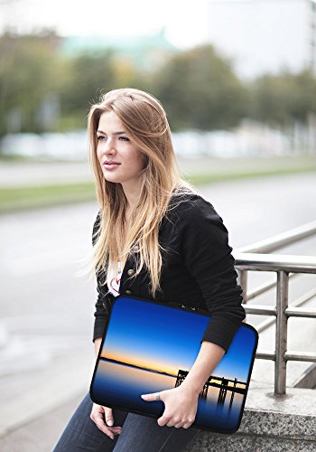 PEDEA Design Schutzhülle Notebook Tasche bis 17,3 Zoll (43,9 cm), Dark Bridge - 4