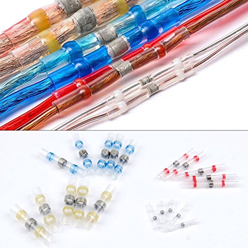 Lötverbinder Schrumpfverbinder, Migimi Quetschverbinder Kabelverbinder Quetschverbinder Set, Schrumpf Draht-Anschlüsse & Lotmittelabdichtung Draht-Anschlüsse (50 stk/set) - 6