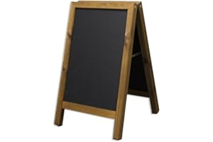 Chalkboards UK WC155 Standard A-Frame Chalkboard/Blackboard Pavement Display, Wood, Dark Oak, 75 x 45 x 5 cm