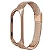 Produktbild jieGREAT 💖 Nylonband Räumungsverkauf 💖 , Für Xiaomi Mi Band 4 Edelstahl Milanese Ultradünne Wristband Strap (Gold)