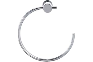 Duravit Handtuchring D-Code, Handtuchhalter Wandmontage, Handtuchhalterung Chrom, 158x67x182 mm