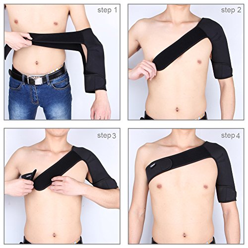 Lalawow Professioneller Verstellbarer Schulterschutz Schulterpolster Shoulder Pad Shoulder Protection für Fußball Badminton Basketball Baseball - 7