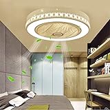 Nouveau Moderne Creative LED Ventilateur De Plafond Plafonnier avec Télécommande Tranquille Ventilateur De Plafond Lampe De Chambre Salon Bureau Bureau Enfants Ventilateur De Plafond Éclairage,A