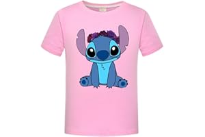 OAIXIUR Blue Cat Kids T-Shirts 100% Cotton Tops Cartoon Printing Summer Tee 3-13 Years