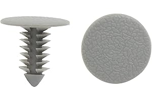 UXCELL sourcing map 100 pcs Agrafes Garniture Plastique Porte Pare-Choc Avant Gris Fixation Rivets 8mm pour Voiture