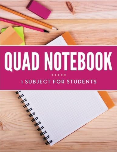 Quad Notebook: 1 Subject For Students