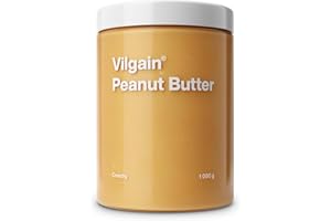 ‎VILGAIN Vilgain BIO Erdnussbutter 1kg – 100% natürlich, ohne Zucker & Palmöl, vegan, crunchy, reich an Eiweiß & Vitaminen, Bio-Qualität, ideal für Brotaufstriche, gesunde Rezepte & Snacks (1000g, Knusprige)