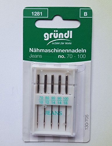 Preisvergleich Produktbild Gründl Nähmaschinennadeln Jeans 70-100