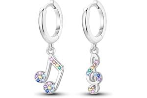 NARMO Ciondolo Orecchini di Goccia 925 Orecchini in Argento Sterling per Le Donne Cubic Zirconia Ciondolo Orecchini Luna e Stella Orecchini Sogno Catcher Orecchini per Le Donne