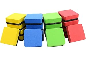 2 x Magnetic Whiteboard Eraser Dry Eraser Home, School and Office, Assorted Colours by Chloe and Tom