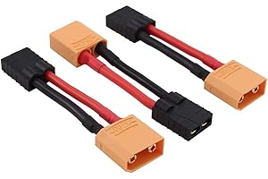 OliRC 3pcs mâle XT90 à Femelle TRX Traxxas Adaptateur de connecteur câble - 12awg 5cm Fil (C49-3)