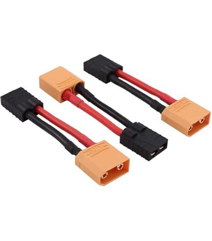 3PCS Traxxxa Male To Deans Female T-Plug Connector Traxxxx To Deans Adapter Wireless For Rc Lipo Battery