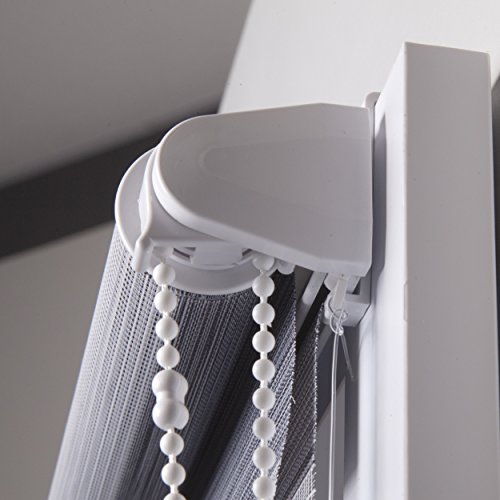 Duo-Rollo Klemmfix ohne Bohren Doppelrollo Seitenzugrollo Kettenzugrollo 150 cm 80 cm Stone - 6