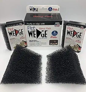 Pet Wedge Hair Remover- 2 Pack Pet Wedge & 2 Free Mini-Pocket Pet Wedge. Bonus Pack