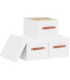 Yawinhe Lot de 3 Boîte de Rangement, Sans Couvercle Caisses de Rangement, Cubes