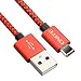 Produktbild Onit USB Typ C V2.0 Ladekabel für Samsung Galaxy A5 A7 (2017), LG G5 V20, Moto ZM, Google Nexes 5X 6P Pixel XL, HTC 10 U Ultra, Huawei P9 Mate 9 Plus G9 Ehre Note 8, Sony Xperia X Compact XZ, Microsoft Lumia 950, Oneplus 2 3 3T (Rot-schwarz)