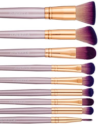 Makeup Brushes, 9 pcs Soft Synthetic Bristle Professional Makeup Brush Set Include Face Makeup Brush Foundation Brush Blending Brush Eye Shadow Brush Eyeliner Brush Makeup Brush Kit