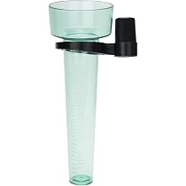 Pluviomètre Extérieur TFA Dostmann - Mesure Précise Pluie | Fixation Clôture, Jardin (Transparent, Flotteur Rouge)
