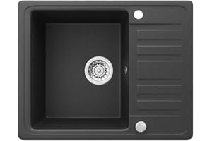 Bergström Spülbecken, Schwarz, 58 x 46 cm mit Trockenplatz
