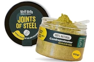 WOLF BELLY NATURAL PET GOODNESS Wolf Belly - Condroprotector Perros 100% Natural (60gr) Cuidado Articulaciones & Huesos, Antiinflamatorio en Polvo con MSM y Mejillón Verde, Rico en Calcio, Colágeno y Magnesio - Elaborado en España