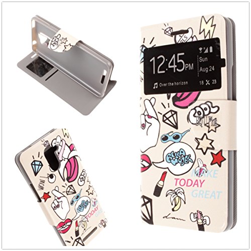 Misemiya    Coque Coveri pour BQ Aquaris U Plus -   tui  Cover DESIGEN Stand B61