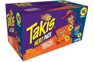 ZI FOAM Takis Hero Variety Pack Tortilla Chips Pepper Tortilla Chips American USA Import (1 oz., 46 Packets