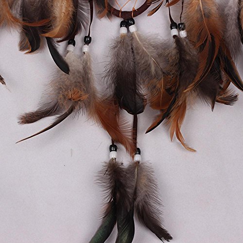 SOLEDI Dreamcatcher Traumfänger Glücksbringer aus der schönsten Geschichten in der amerikanischen indischen Mythologie Braun - 7