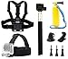 Produktbild Dovob GoPro Zubehör-Kit inklusive Selfie-Stick, Handstativ, Kopfgurt, Brustgurt, Schwimmender Handgriff, für Actionkameras wie Akaso/Apeman/campark/victure/Vemont/muson