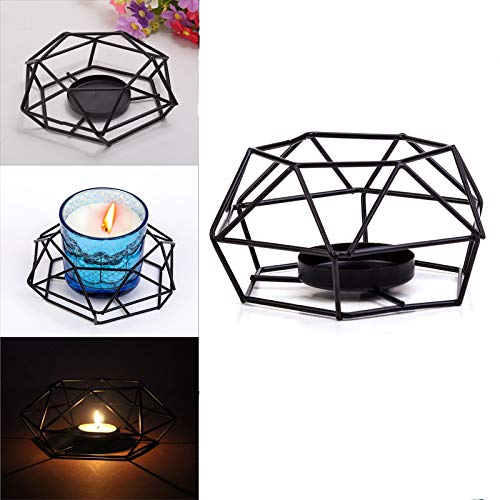 FunMove Bougeoir géométrique en métal pour Bougie Chauffe-Plat pour décoration de Maison, fête, Mariage, Bar