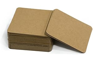 GAKA FAVOR 2.75" x 2.75"Kraft Square Cardstock Thick Card Stock Paper Note Paper Business Blank Cards Vocabulary Word Card Message Card DIY Gift Card