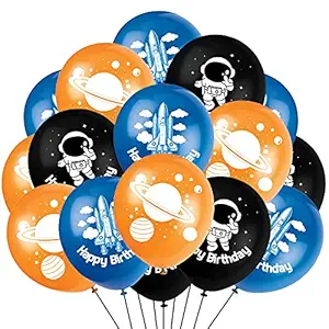 Party Propz Space Theme Balloons Birthday Decoration 30Pcs for Kids , Boys Party D?cor / Room Decoration / Theme Birthday Decoration Party Supply