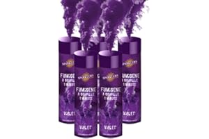 SPARKLERS CLUB Lot de 5 Fumigènes a Main 1 MINUTE couleur Violet - Déclenchement à Goupille, durée 60 secondes, fumigene couleur à tenir en Main - fumigene a main - Catégorie F1 - LIVRAISON 24/48H