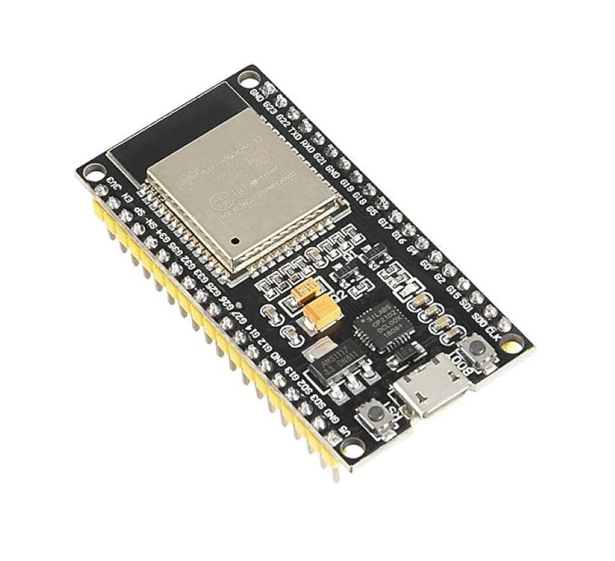 NITINROBO ESP-WROOM-32 ESP32 Development Board 2.4GHz Dual-Mode WiFi + Bluetooth Dual Cores Microcontroller Processor - (38PIN with Mounting)