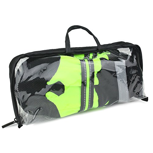 Magic-Zone-Waterproof-Dog-Shoes-Weave-Dog-Boots-Reflective-Velcro-Straps-and-Anti-Slip-Sole-Fluorescent-Green-4pcs