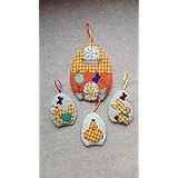 Osterhäuschen, Ei als Haus, Hase, Huhn, Vogel im Set 4 teilig,