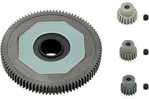 XSYGO Metal 91T Spur Gear 48DP Spur Gear Differential Gear with 21T 19T 17T Pinions Gear Set for 1/10 Arrma SENTON/Granite/Big Rock/VORTEKS/Typhoon 4X4 550 RC Car Upgrade Parts Replace ARA311030