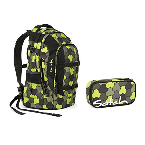 Preisvergleich Produktbild Satch Pack by Ergobag - 2tlg. Set Schulrucksack (+SchlamperBox Etui) - Jungle Flow
