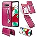 Produktbild Shinyzone Reißverschluss Brieftasche Handyhülle für Samsung Galaxy S8 Plus,Kartenfächer [Magnetische Schnalle] Retro Premium PU Ledertasche Flip Schutzhülle-Rose Rot