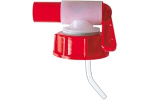 SERA Sanwood 03094 Robinet d'arrêt DIN 45 pour bidon de 2500 ML et 5000 ML ou 2,5 ou 5 l Blanc/Rouge