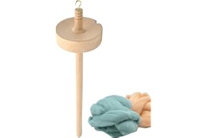 Ecoticfate Drop Spindle | Top Whorl Yarn Spin,Ergonomic Carved Design Yarn Spinner for Beginners Professionals Sewing, Weaving, Spinning, Knitting