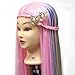 Neverland Beauty 26" Cosmetology Mannequin Head 100% Synthetic Hair Rainbow Color, Practice Training Hair Styling Mannequin Head with Table Clamp Holder UK Stock
