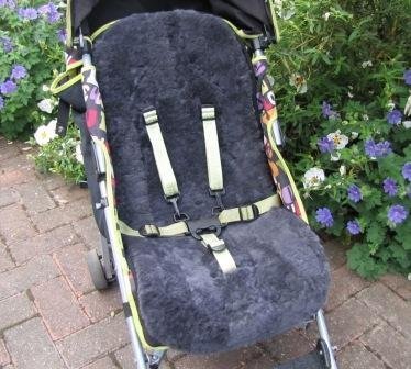 Anthracite Sheepskin stroller/car seat Liner